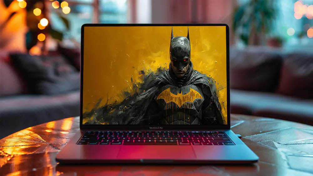 Fond d'écran Golden Batman 4K HD Poster pour PC Desktop Mac Laptop Mobile iPhone Phone téléchargement gratuit fond ultraHD UHD