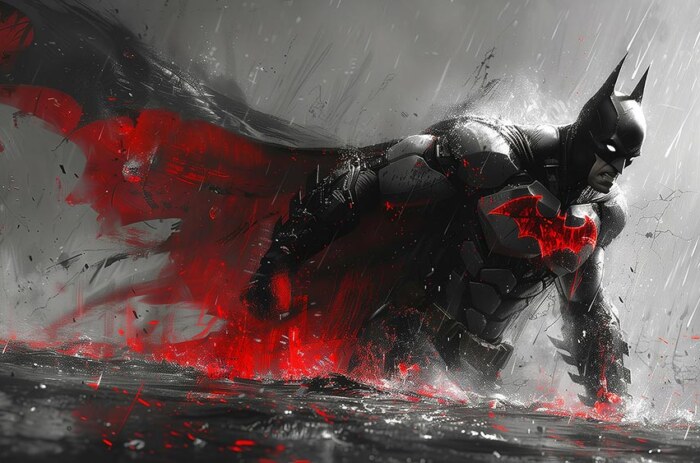 Batman Peinture Art Fond d'écran 4K HD Affiche pour PC Bureau Mac Ordinateur portable Mobile iPhone Téléphone Téléchargement gratuit Fond UltraHD UHD