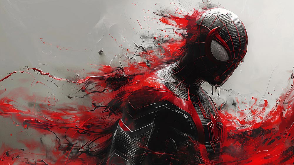 Fond d'écran Spiderman Explosion 4K HD pour PC Bureau mac portable mobile iPhone téléchargement gratuit arrière-plan ultraHD UHD