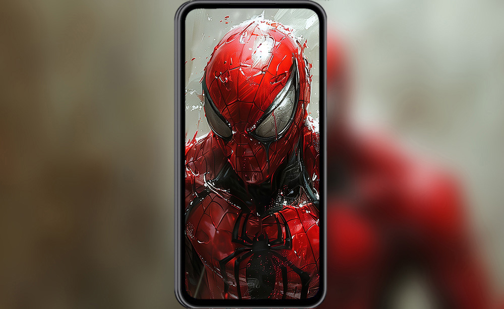 Fond d'écran peinture Spiderman Marvel 4K HD pour PC ordinateur de bureau mac portable mobile iPhone téléphone téléchargement gratuit arrière-plan ultraHD UHD
