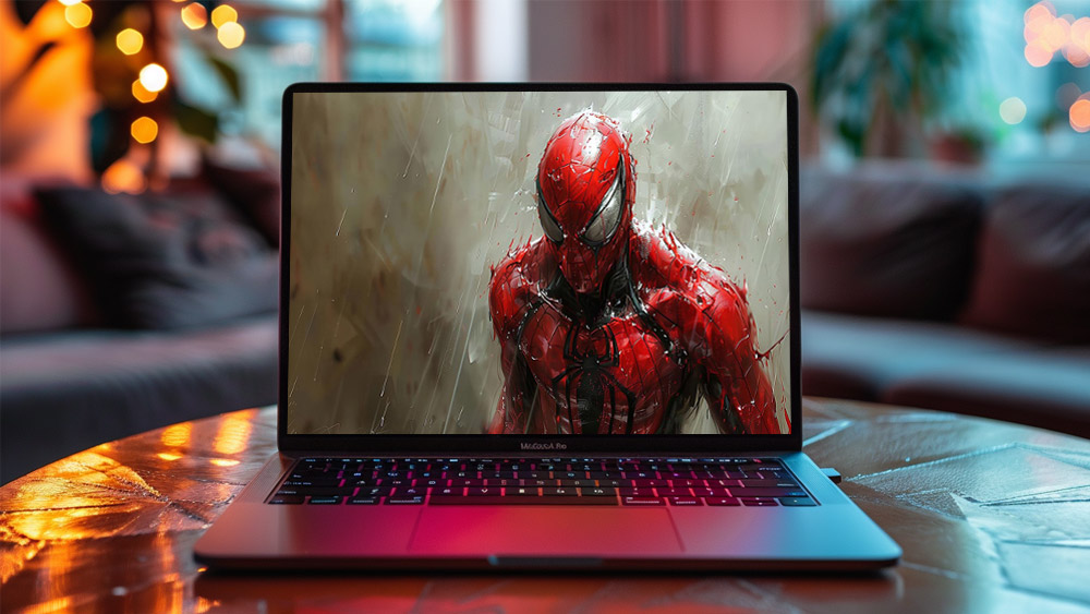 Fond d'écran peinture Spiderman Marvel 4K HD pour PC ordinateur de bureau mac portable mobile iPhone téléphone téléchargement gratuit arrière-plan ultraHD UHD