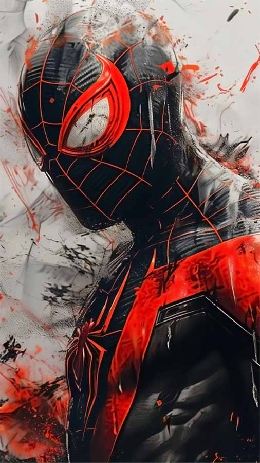 Fond d'écran SpiderMan Fureur Rouge HD 4K POSTER gratuit à télécharger UltraHD pour téléphone Android et iPhone