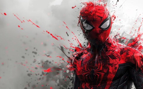 fond d'écran éclaboussure peinture spiderman 4K HD Affiche pour PC Bureau mac portable mobile iphone téléphone téléchargement gratuit arrière-plan ultraHD UHD