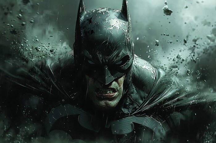 Fond d'écran Batman tempête 4K HD Affiche pour PC Bureau mac portable mobile iPhone téléphone téléchargement gratuit arrière-plan ultraHD UHD