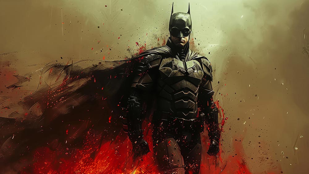Peinture Batman fond d'écran 4K HD Poster pour PC Desktop Mac ordinateur portable mobile iPhone Téléphone téléchargement gratuit fond ultraHD UHD