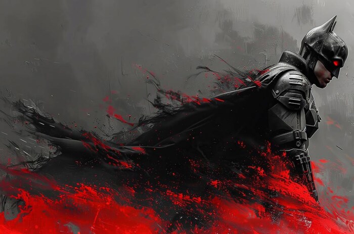 Fond d'écran Batman Shadow and Flame 4K HD Poster pour PC Desktop Mac Laptop Mobile iPhone Phone téléchargement gratuit fond ultraHD UHD