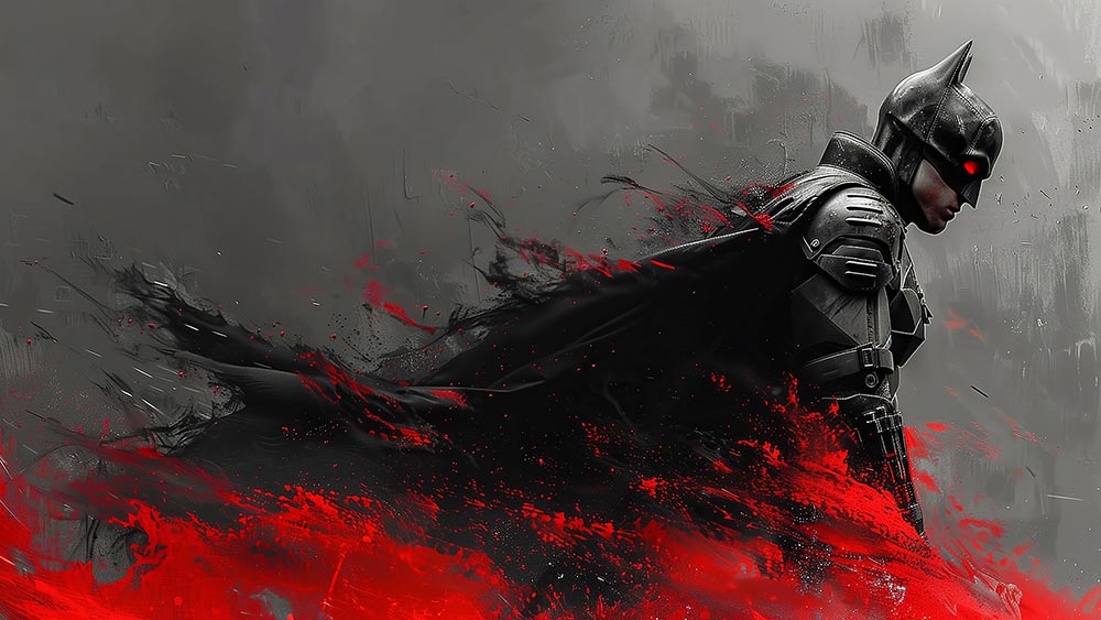 Fond d'écran Batman Shadow and Flame 4K HD Poster pour PC Desktop Mac Laptop Mobile iPhone Phone téléchargement gratuit fond ultraHD UHD