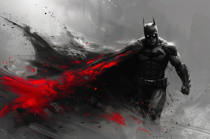 Fond d'écran Batman dramatique 4K HD Poster pour PC Bureau mac portable mobile iPhone téléphone téléchargement gratuit arrière-plan ultraHD UHD
