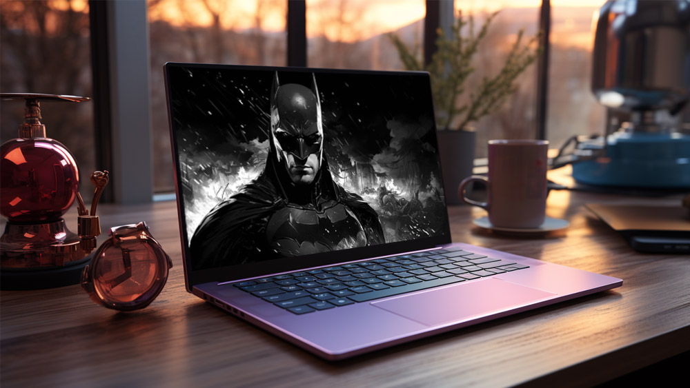 Fond d'écran Batman noir et blanc 4K HD Poster pour PC Desktop Mac Laptop Mobile iPhone Phone téléchargement gratuit fond ultraHD UHD