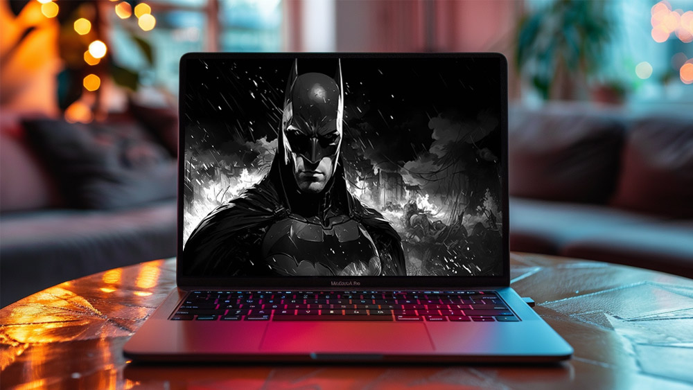 Fond d'écran Batman noir et blanc 4K HD Poster pour PC Desktop Mac Laptop Mobile iPhone Phone téléchargement gratuit fond ultraHD UHD