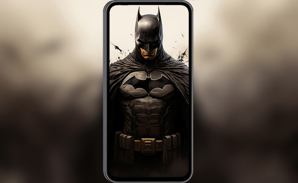 Fond d'écran DC Batman Art 4K HD Poster pour PC Desktop Mac Laptop Mobile iPhone Phone téléchargement gratuit fond ultraHD UHD