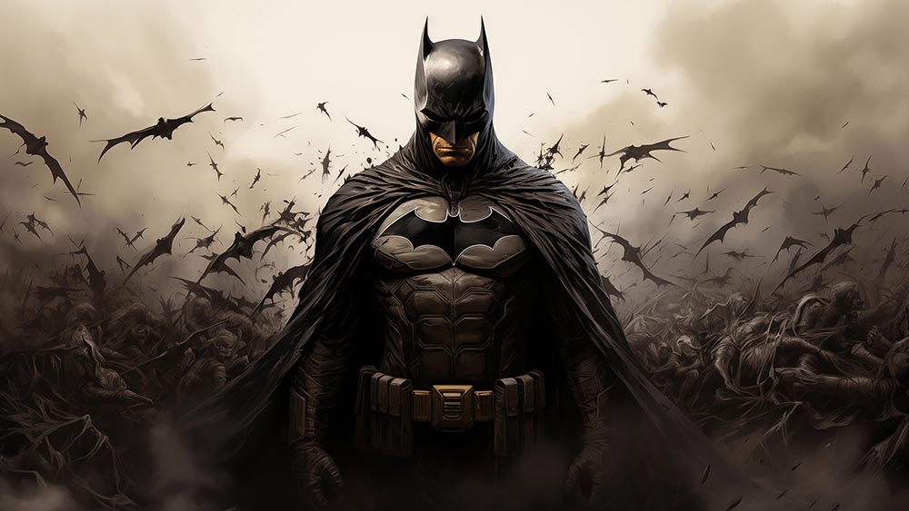 Fond d'écran DC Batman Art 4K HD Poster pour PC Desktop Mac Laptop Mobile iPhone Phone téléchargement gratuit fond ultraHD UHD