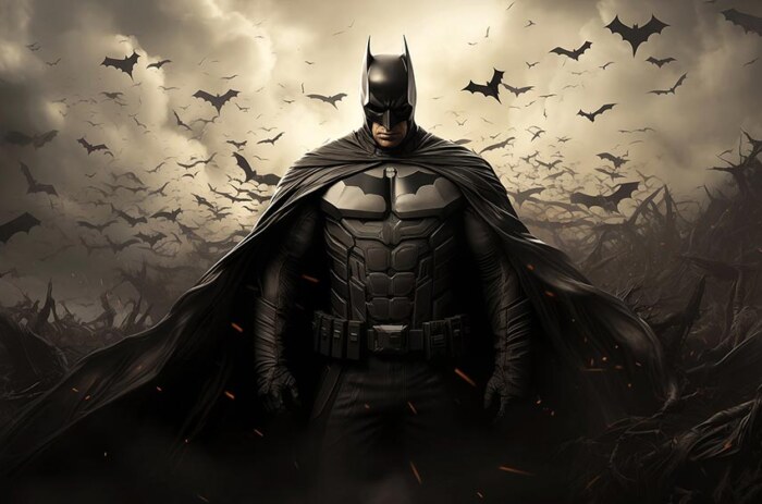 Fond d'écran Batman Fan Art 4K HD Poster pour PC Desktop Mac Laptop Mobile iPhone Phone téléchargement gratuit fond ultraHD UHD