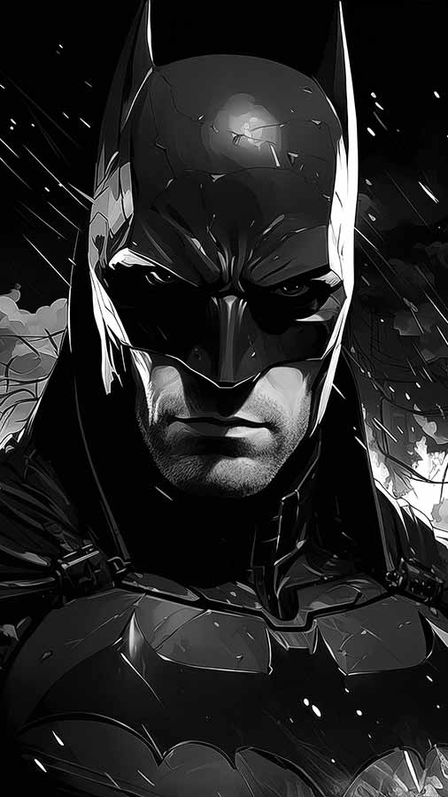 Batman Fond d'écran noir et blanc HD 4K Fond d'écran POSTER téléchargement gratuit UltraHD pour téléphone Android et iPhone
