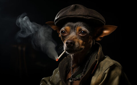 Fond d'écran Chien Chihuahua Détective 4K HD Poster pour PC Bureau mac portable mobile iPhone téléchargement gratuit arrière-plan ultraHD UHD