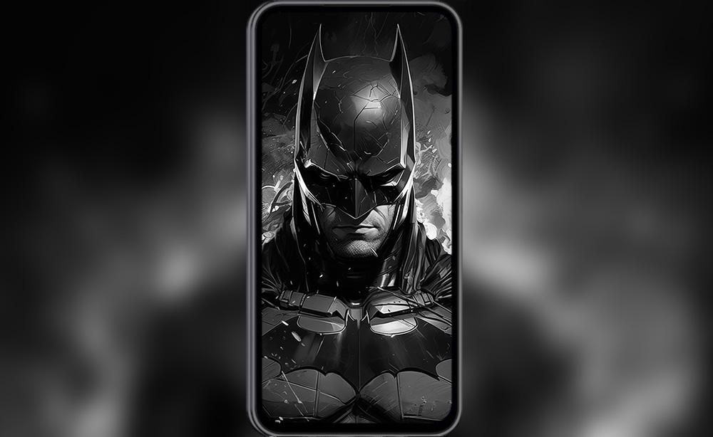 Fond d'écran Batman noir et blanc 4K HD Poster pour PC Bureau mac portable mobile iPhone téléphone téléchargement gratuit arrière-plan ultraHD UHD