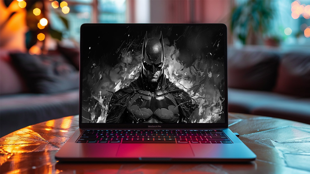 Fond d'écran Batman noir et blanc 4K HD Poster pour PC Bureau mac portable mobile iPhone téléphone téléchargement gratuit arrière-plan ultraHD UHD