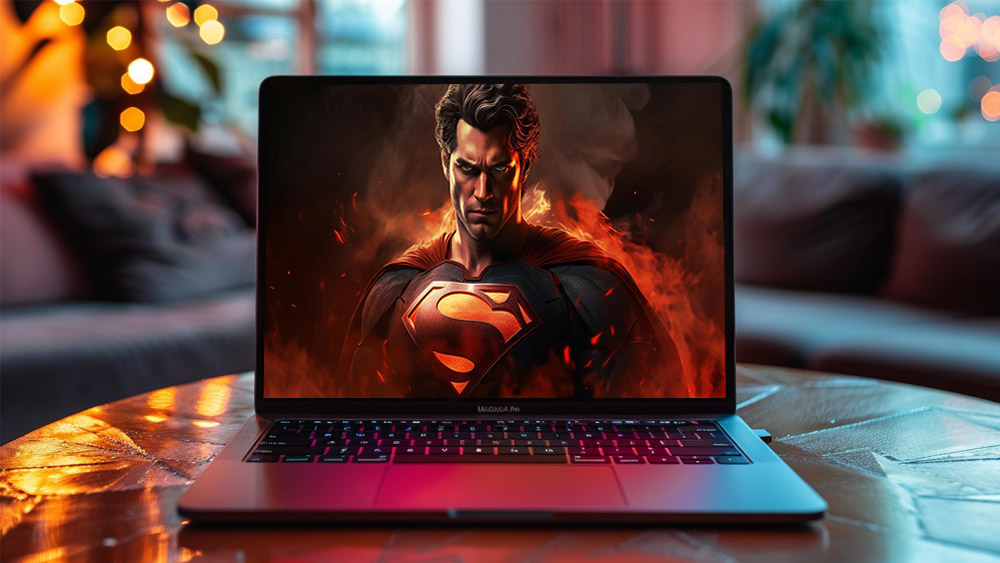 Fond d'écran Superman en feu art de fan 4K HD pour PC bureau mac portable mobile iPhone téléphone téléchargement gratuit arrière-plan ultraHD UHD