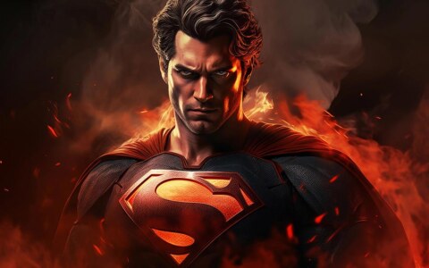 superman on fire fan Art wallpaper 4K HD Poster for PC Desktop mac laptop mobile iphone Phone free download background ultraHD UHD