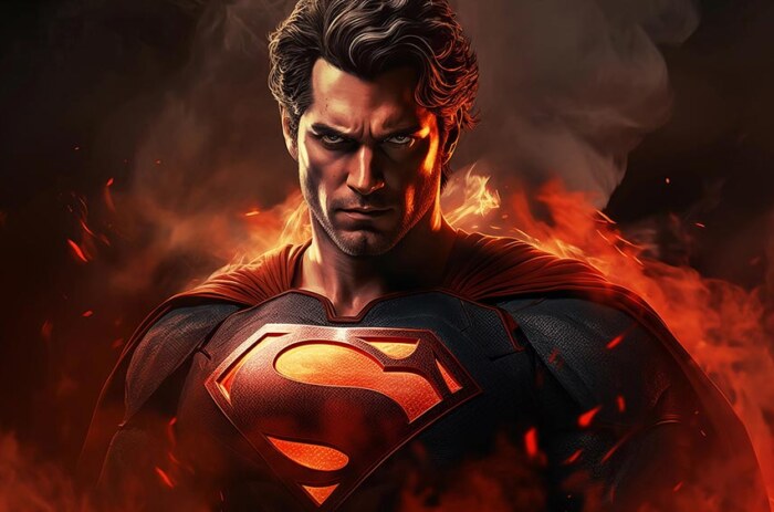 Fond d'écran Superman en feu art de fan 4K HD pour PC bureau mac portable mobile iPhone téléphone téléchargement gratuit arrière-plan ultraHD UHD
