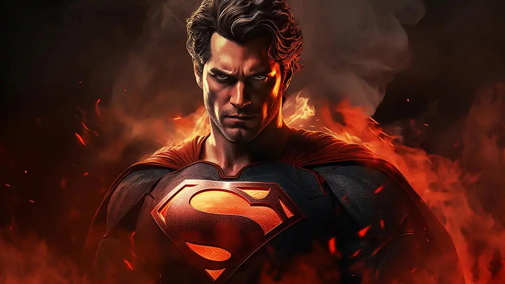 superman on fire fan Art wallpaper 4K HD Poster for PC Desktop mac laptop mobile iphone Phone free download background ultraHD UHD