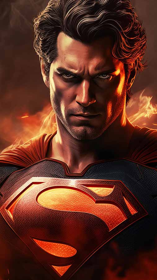Fond d'écran Superman en feu Art Fan 4K HD Poster téléchargement gratuit Arrière-plan UltraHD pour téléphone Android et iPhone