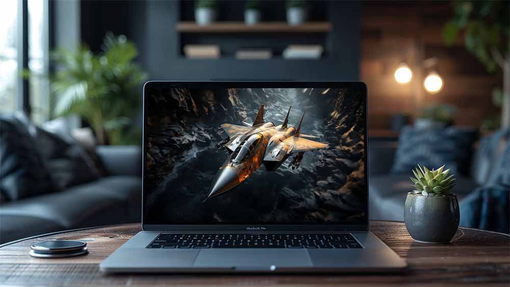 Avion de chasse F-15E Strike Eagle volant à travers les nuages fond d'écran 4K HD gratuit
