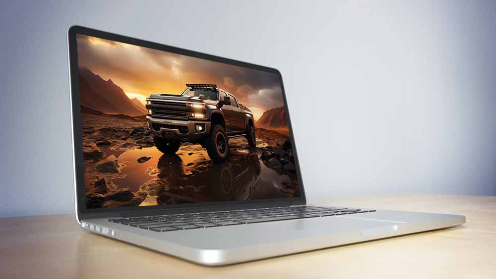 Ford F-150 Raptor à la conquête d'un terrain rocailleux au coucher du soleil fond d'écran HD 4K arrière plan gratuit
