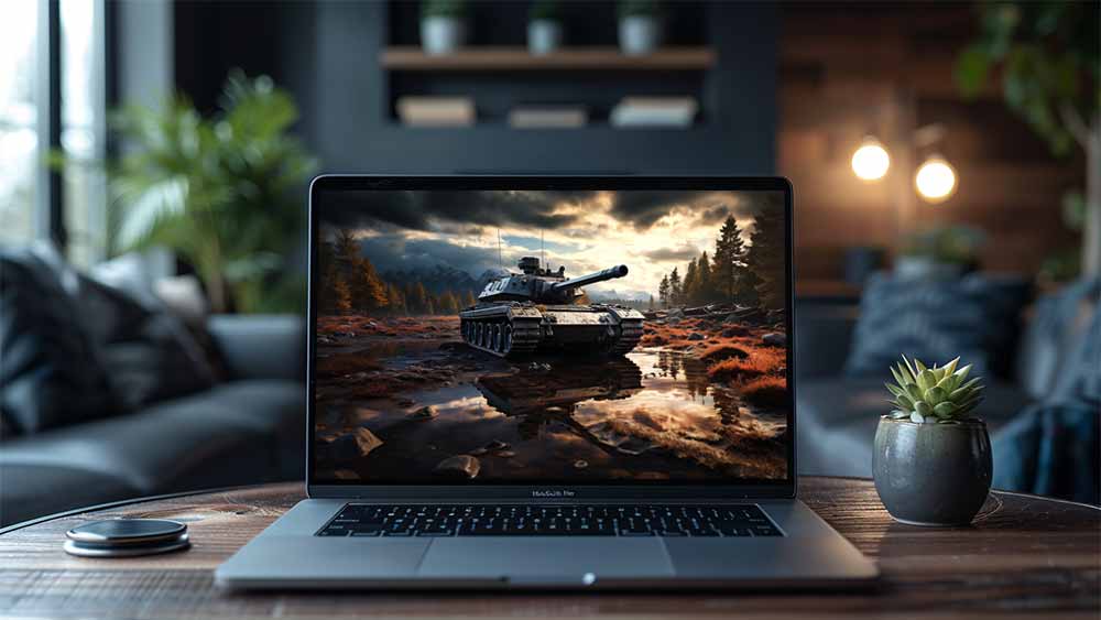 Fond d'écran de char puissant 4K HD dans un paysage spectaculaire.