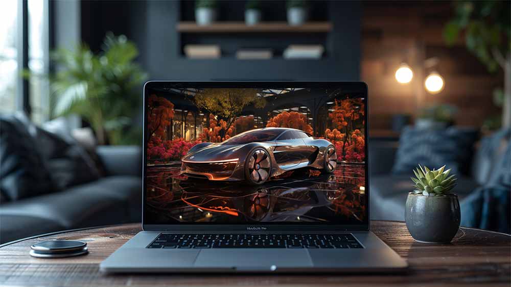 Concept car futuriste dans un cadre moderne fond d'écran 4K HD téléchargement gratuit