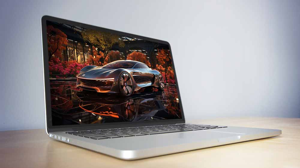 Concept car futuriste dans un cadre moderne fond d'écran 4K HD téléchargement gratuit