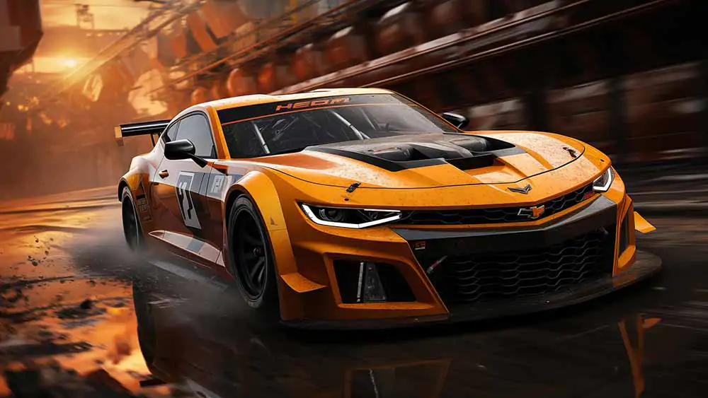 Téléchargement gratuit de fond d'écran de voiture de course Chevrolet Camaro 4K HD