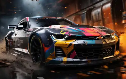 Need for Speed Heat, Chevrolet Camaro, custom car, graffiti, wallpaper, 4K, racing, urban, HD free download