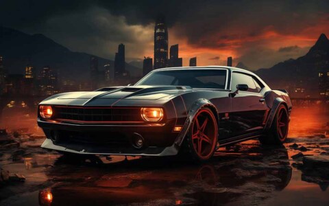 Muscle Car modifié Chevrolet Camaro : fond d'écran HD épique 4K gratuit