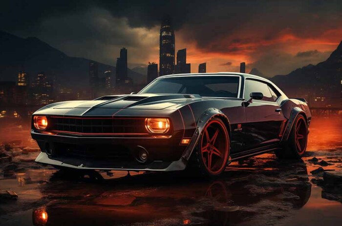 Muscle Car modifié Chevrolet Camaro : fond d'écran HD épique 4K gratuit