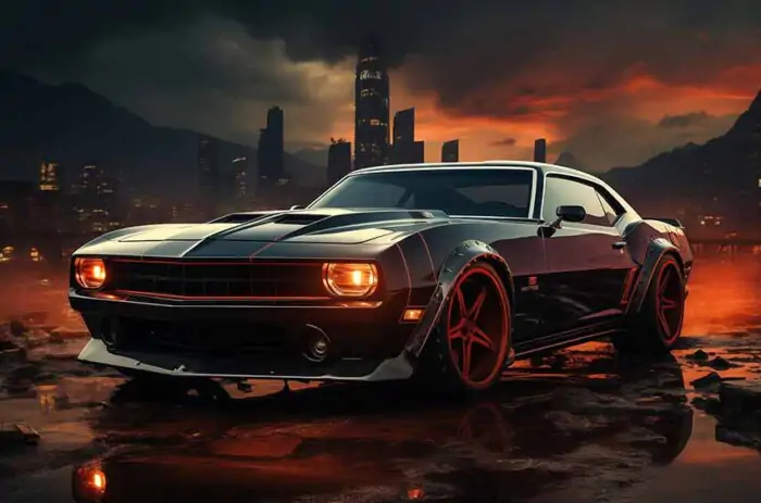 Modified Muscle Car Chevrolet Camaro: Epic 4K HD Wallpaper Free