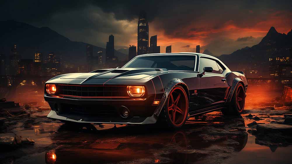 Muscle Car modifié Chevrolet Camaro : fond d'écran HD épique 4K gratuit
