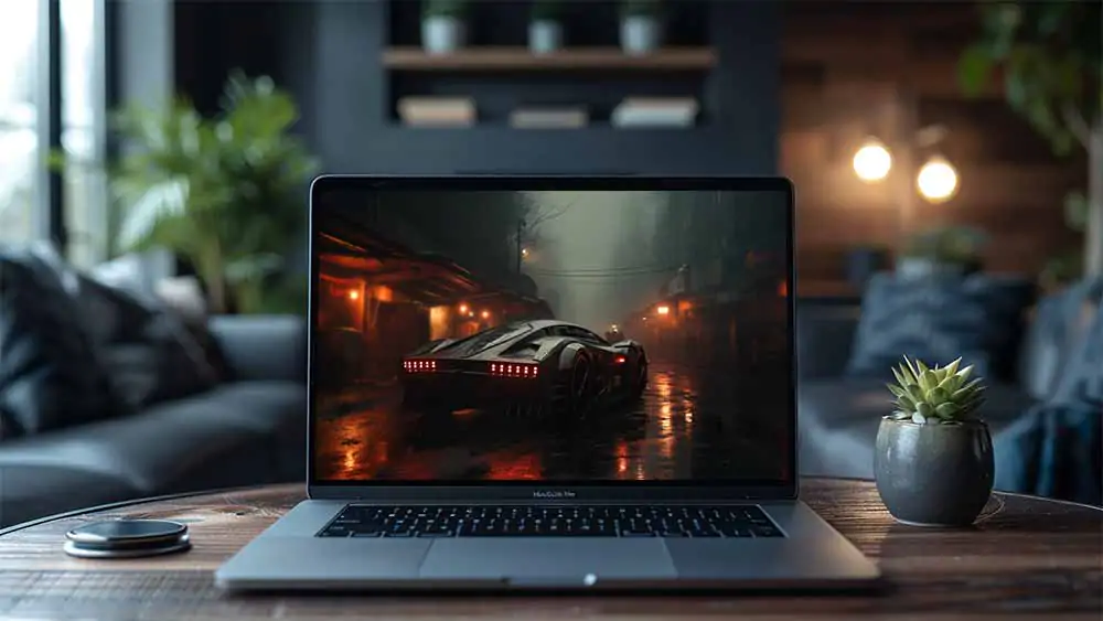 Cyberpunk Car in Misty Night Wallpaper | HD & 4K Free download