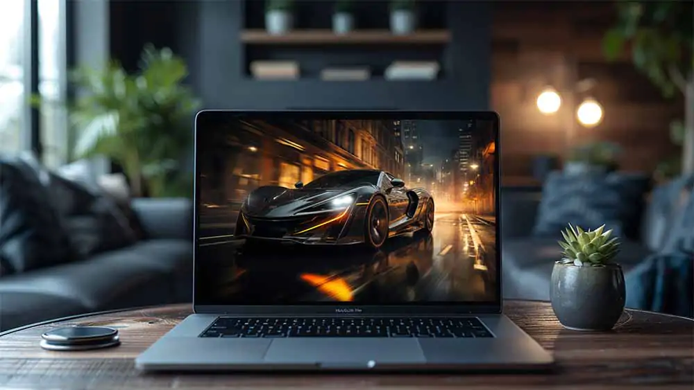 Voiture de sport McLaren Speedtail traversant une ville de nuit fond d'écran 4K HD Free Download