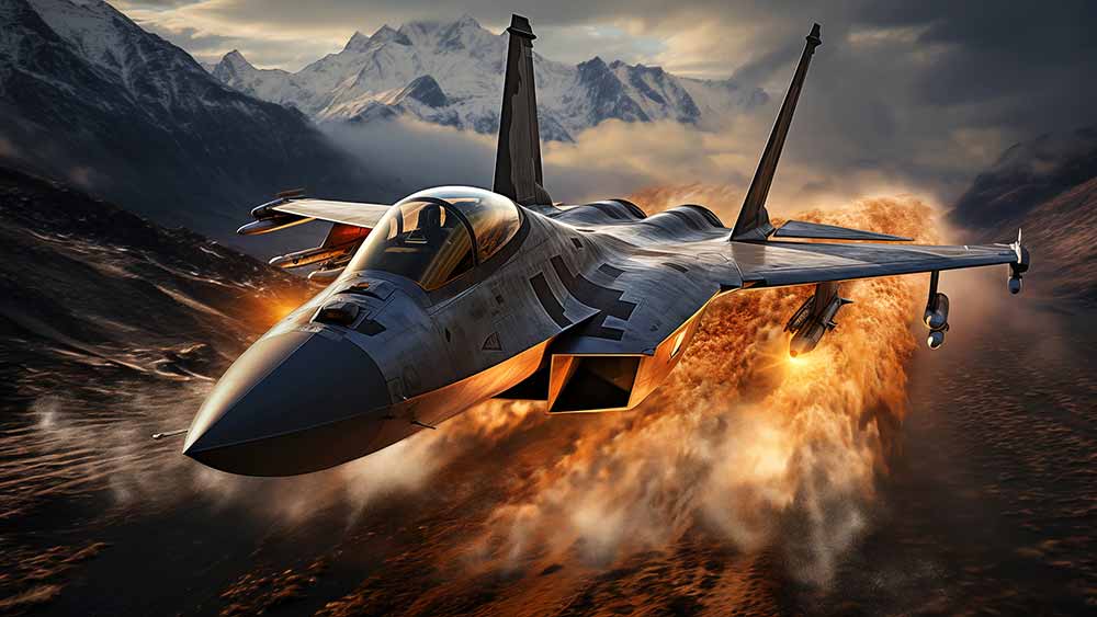 F-16 Fighting Falcon in Action 4K HD Fighter Jet Wallpaper Free Download