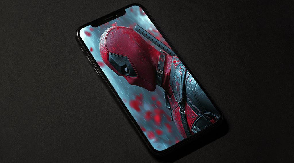 Fond d'écran Deadpool 4K dans une scène de pluie avec un éclairage dramatique en arrière-plan cinématographique Ultra HD pour ordinateur de bureau et mobile