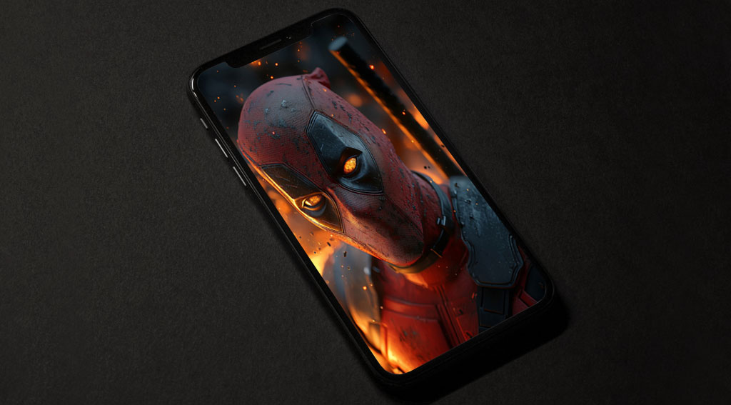 Fond d'écran Deadpool 4K Effets de feu dramatiques de super-héros Marvel, arrière-plan, disponible en Ultra HD pour ordinateur de bureau et mobile