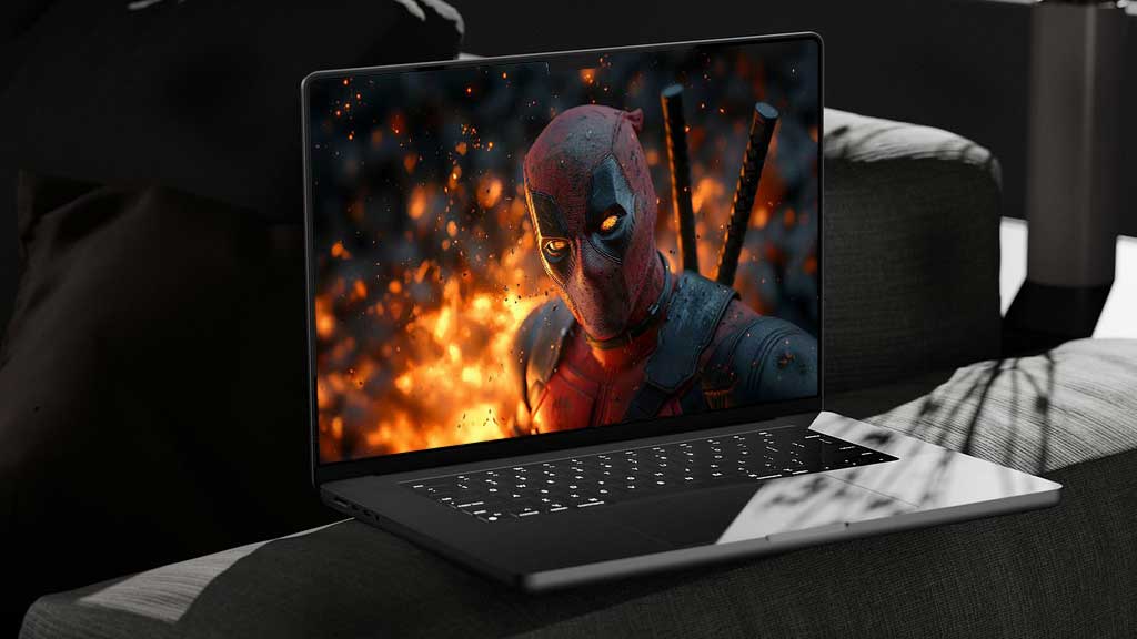 Fond d'écran Deadpool 4K Effets de feu dramatiques de super-héros Marvel, arrière-plan, disponible en Ultra HD pour ordinateur de bureau et mobile