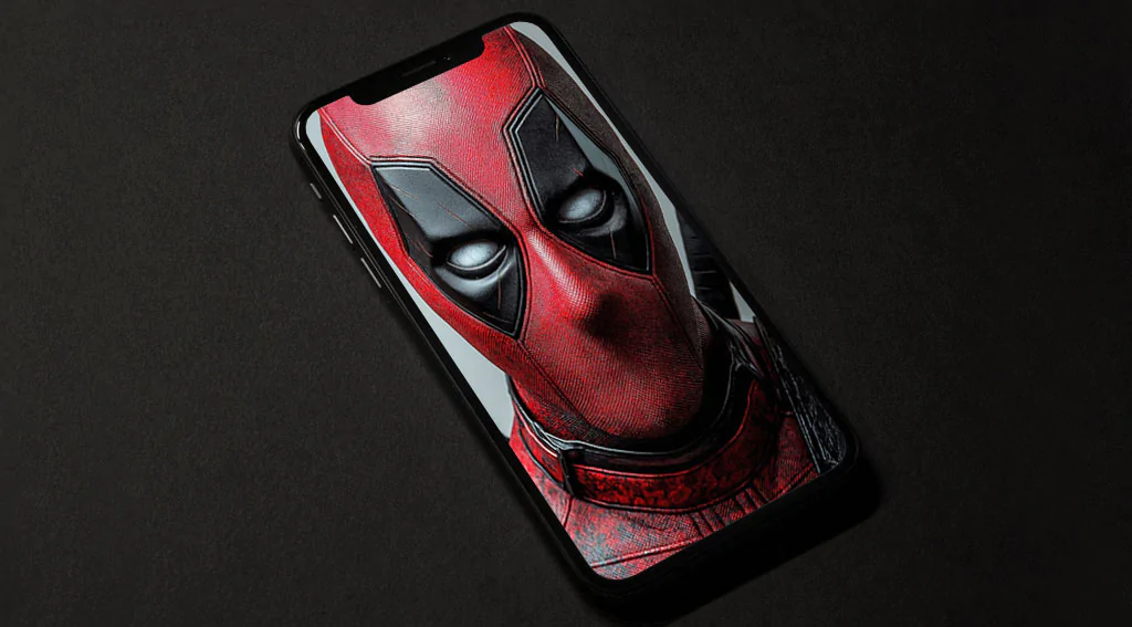 Deadpool wallpaper in 4K Ultra HD featuring the Marvel anti-hero isolated on a white background. for all phone and iphone