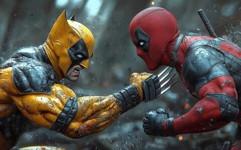 Deadpool vs Wolverine wallpaper 4K featuring intense battle scene background available in Ultra HD resolution for all devices free