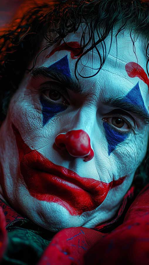 Portrait de Joaquin Phoenix en Joker Fond d'écran 4K | Gros Plan Cinématique HD pour Bureau et Mobile Téléchargement Gratuit