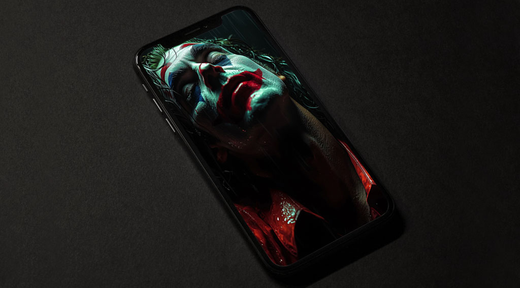 Fond d'écran gratuit Joaquin Phoenix Joker 4K sous la pluie, avec des couleurs et une intensité émotionnelle, pour pc et mobile en haute résolution HD