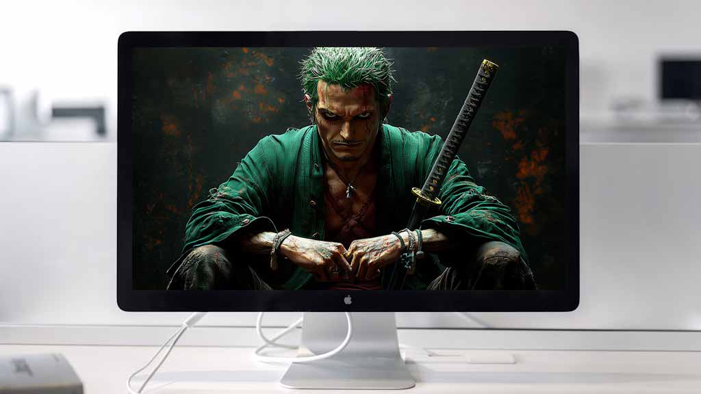 Fond d'écran réaliste 4K de Zoro, Art One Piece anime Ultra HD à télécharger gratuitement pour PC, téléphone portable et iPhone