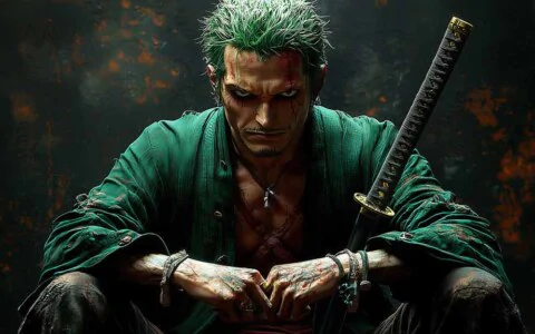 Zoro Realistic 4K Wallpaper One Piece Art anime Ultra HD Background free download for PC & Mobile phone and iphone