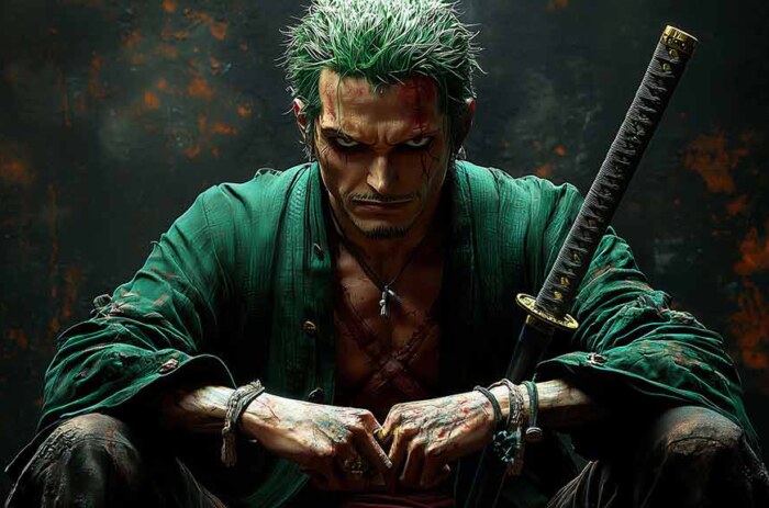 Fond d'écran réaliste 4K de Zoro, Art One Piece anime Ultra HD à télécharger gratuitement pour PC, téléphone portable et iPhone